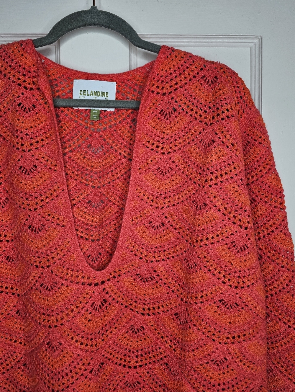Anthropologie Celandine Crochet Long-Sleeve Mini Kaftan - Picture 3 of 10